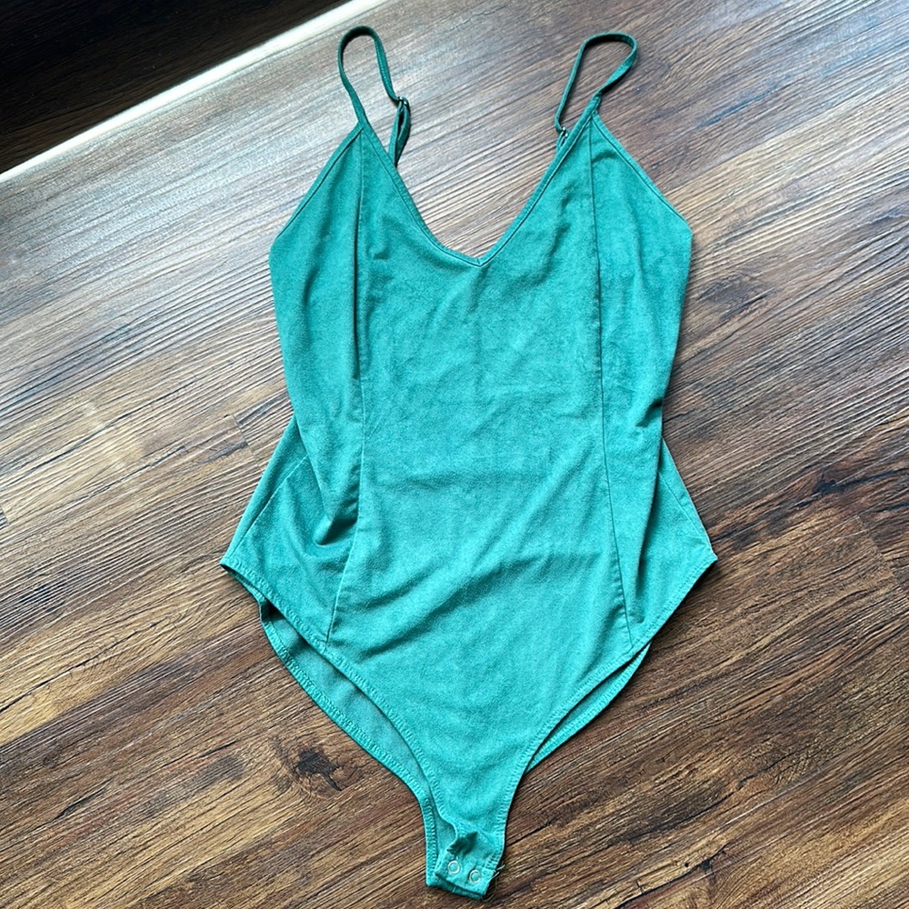 Forever 21 Suede Tank Bodysuit, Size Large